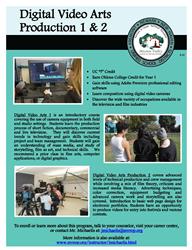 Digital Video Arts Program Flier